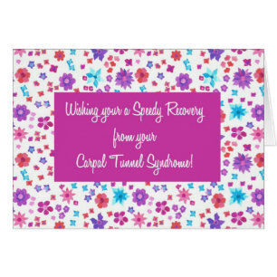 Cartão Bonito Floral Sintomas do Túnel Carpal de Gall