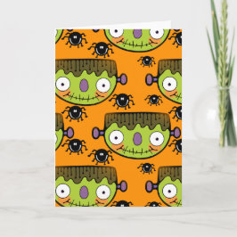 Cartão Bonito Frankenstein, Halloween De Aranha
