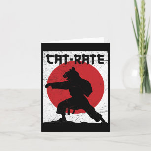 Cartão Bonito Gato De Gato-Karato Para Artes Marciais Ki