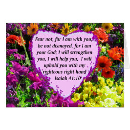 CARTÃO BONITO ISAIAH 41:10 FLORAL DESIGN