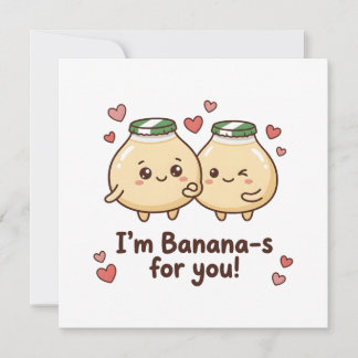 Cartão Bonito Leite de Banana Eu Te Amo Coreano
