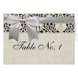 Cartão Bonito Linen White Lace Antique de Casamento