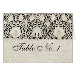 Cartão Bonito Linen White Lace Antique de Casamento