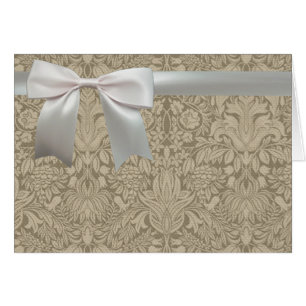 Cartão Bonito Linen White Lace Antique de Casamento 