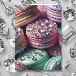 Cartão Bonito Macaron Birthday Bling