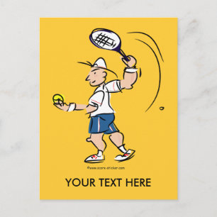 Cartão bonito para jogadores de tênis