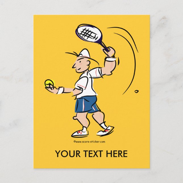 Cartão bonito para jogadores de tênis (Frente)