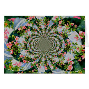 Cartão Bonito rosa-boho, rosas vermelhas, flor-aquarela