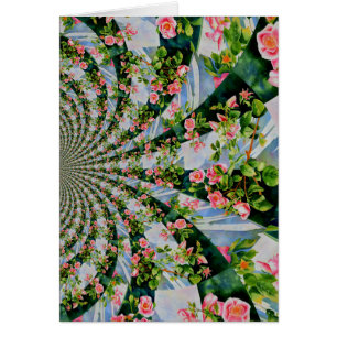 Cartão Bonito rosa-boho, rosas vermelhas, flor-aquarela