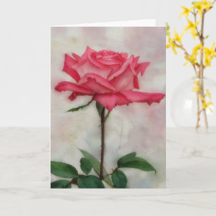 Cartão Bonito Rosa Rosa Rosa Vintage Estilo de Aquarela