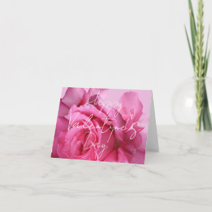 Cartão Bonito rosas rosa  Feliz Namorados de arte