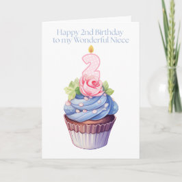 Cartão Bonito segundo aniversário feliz da minha maravilh