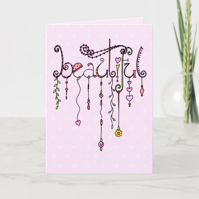 Cartão Bonito você! O feliz aniversario oscila (Frente)