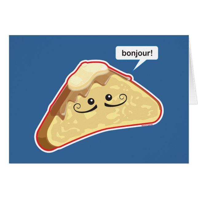 Cartão Bonjour! (Frente Horizontal)