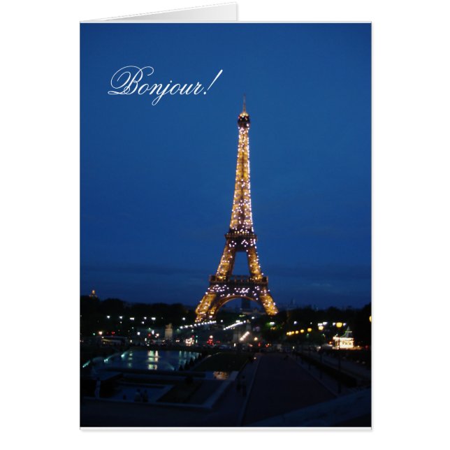 Cartão Bonjour! (Frente)