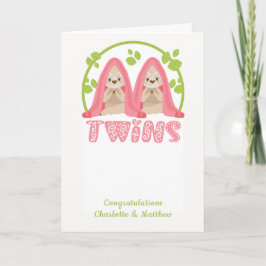 Cartão Bons Bebês-Gêmeos-Novos