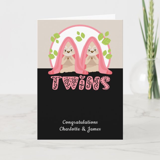 Cartão Bons Bebês-Gêmeos-Novos (Frente)
