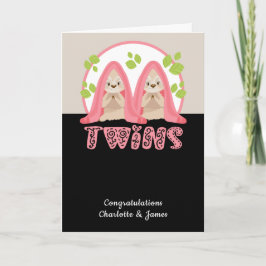 Cartão Bons Bebês-Gêmeos-Novos