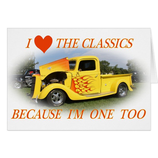 Cartão Bons dias velhos (Frente Horizontal)