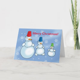 Cartão Bons homens de neve desejam um feliz natal