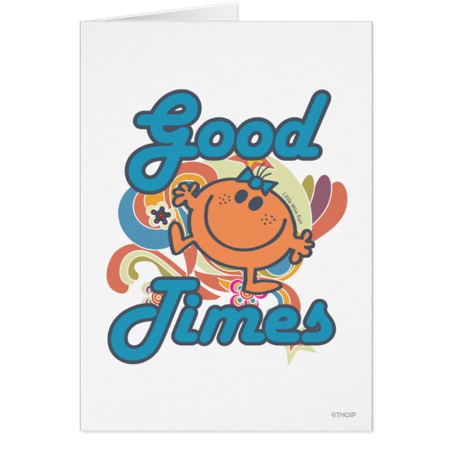 Cartão Bons Tempos Com Uma Pequena Miss Divertida (Frente)