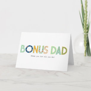 Cartão Bonus Dad - Thanks For All You Do