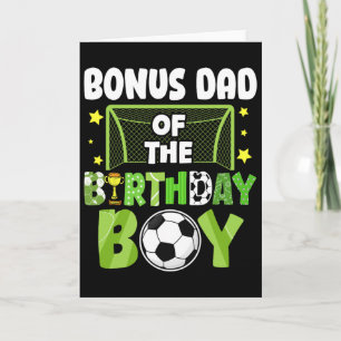 Cartão Bônus de Futebol Pai Aniversário Menino Festa Famí