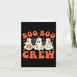 Cartão Boo Boo Tripulação Enfermeira Fantasma Scrub Top E