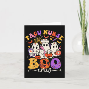 Cartão Boo Crew Enfermeira Engraçada Fantasma Halloween