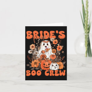Cartão Boo Crew Floral Ghost Chelorette Casamento H
