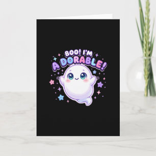 Cartão Boo Eu Sou Adorável Fantasma Fofo