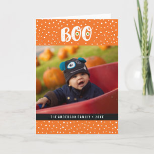 Cartão Boo Halloween Photo Greeting Card