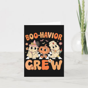 Cartão Boo Havior Crew Cute Halloween Terapista Fantasma 