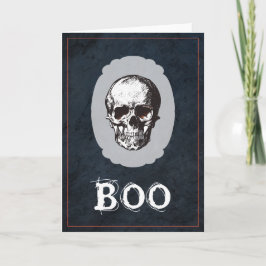 Cartão Boo Skull Halloween