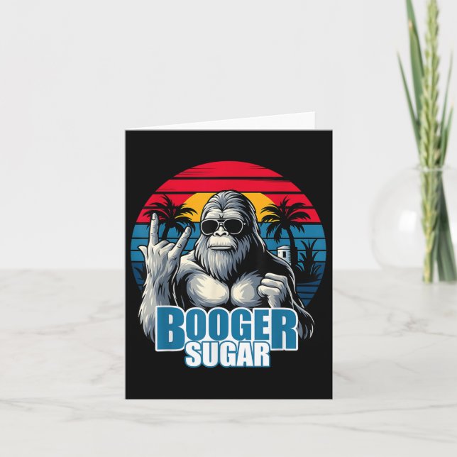 Cartão Booger Sugar Sasquatch Funny Gorilla Bigfoot (Frente)