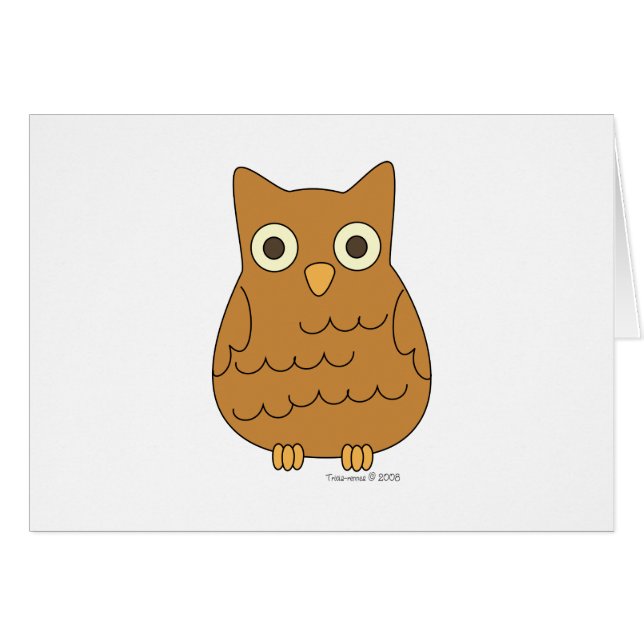 Cartão Book Club Owl (Frente horizontal)