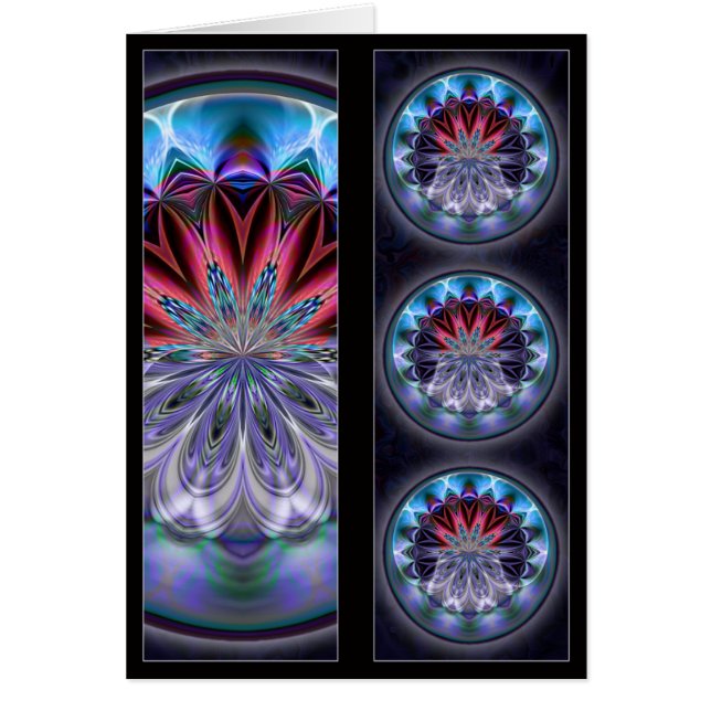 Cartão BookMark de Mandala IceFire (Frente)