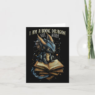 Cartão Bookote Citação Eu Sou Um Dragão De Livro Não Uma
