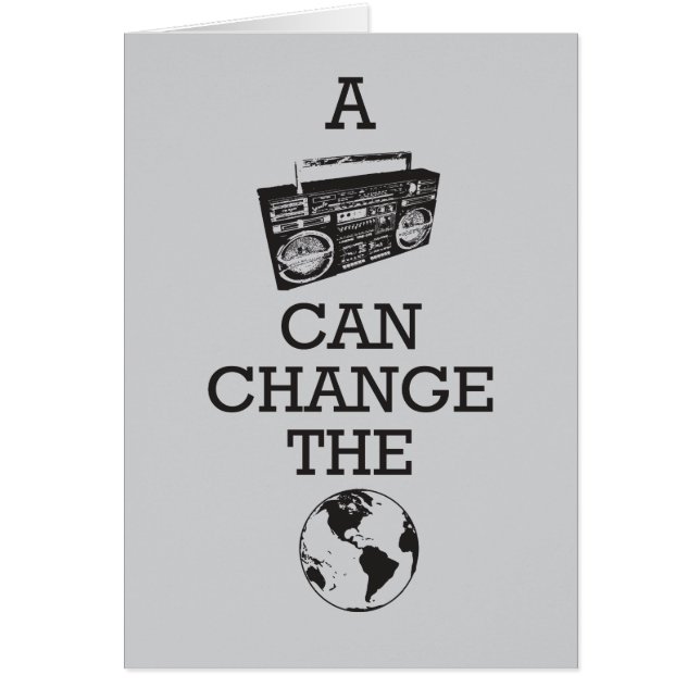 Cartão Boombox pode mudar o mundo (Frente)