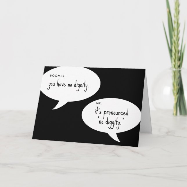 Cartão boomer sem piada digna (Frente)