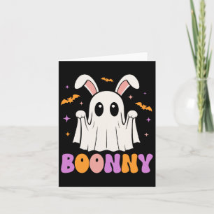 Cartão Boonny Cute Bunny Ghost Halloween Men