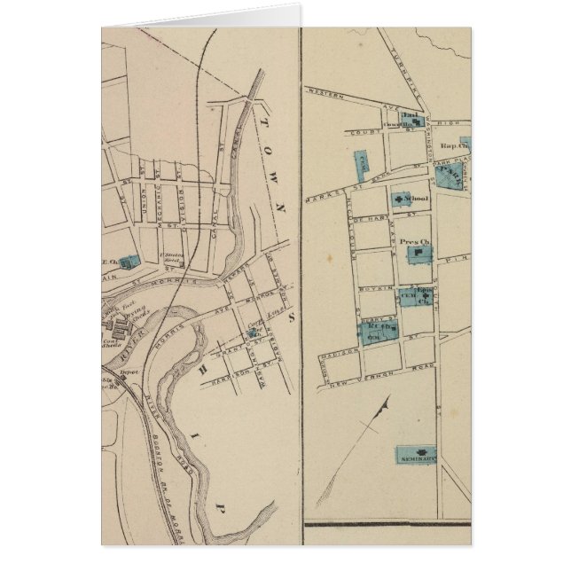 Cartão Boonton, Morristown, NJ (Frente)