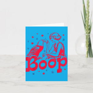 Cartão Boop Garota Vintage E Águia Patriótico Retrô Engra