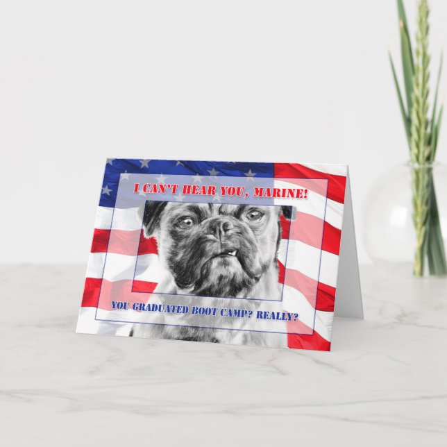 Cartão Boot Camp Formando Engraçado Cachorro Engraçado (Frente)