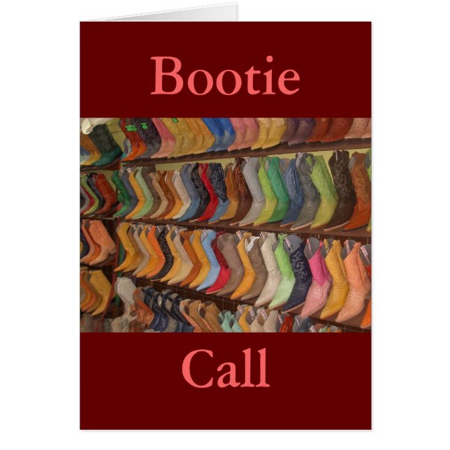 Cartão Bootie Call (Frente)
