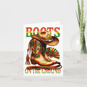 Cartão Boots On Ground Boot Juneteenésimo Negra Cowgirl