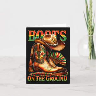 Cartão Boots On Ground Boot Juneteenésimo Negra Cowgirl