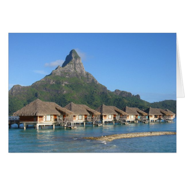 Cartão Bora Bora Huts (Frente Horizontal)