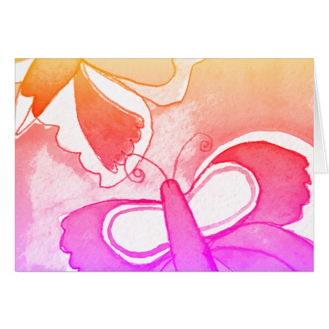 Cartão borboleta (Frente Horizontal)