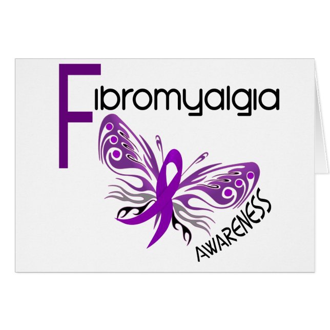 Cartão BORBOLETA 3 da fibromialgia (Frente Horizontal)